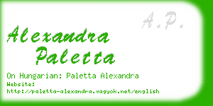 alexandra paletta business card